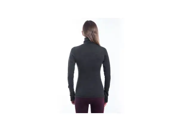 Sensor Merino Bold dámské triko dlouhý rukáv roll neck anthracite gray