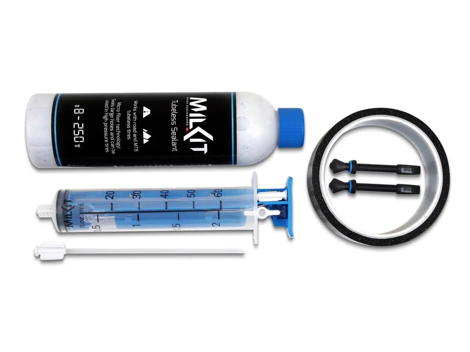 milKit konverzní sada na bezdušové pláště ventilek 45 mm páska 25 mm