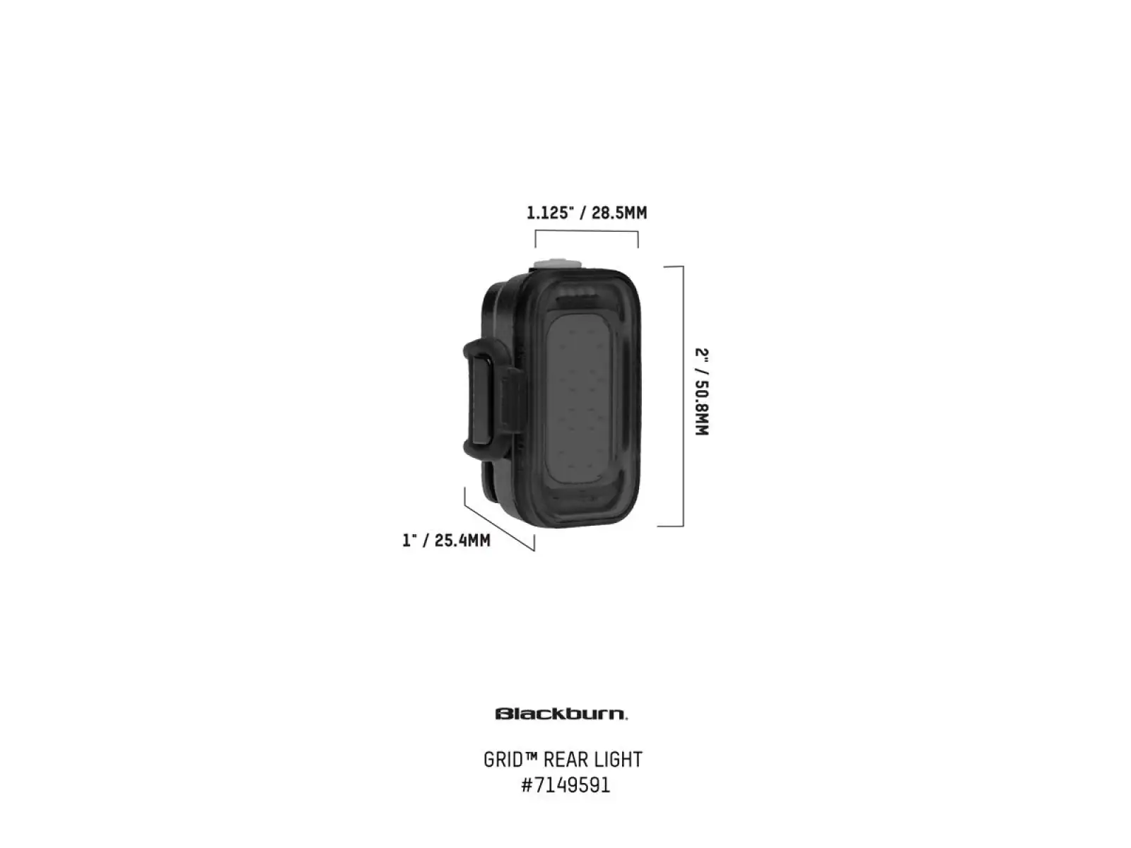 Blackburn Grid Rear Light zadní blikačka červená