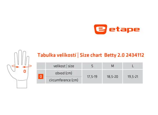 Etape Betty 2.0 dámské rukavice černá/bílá