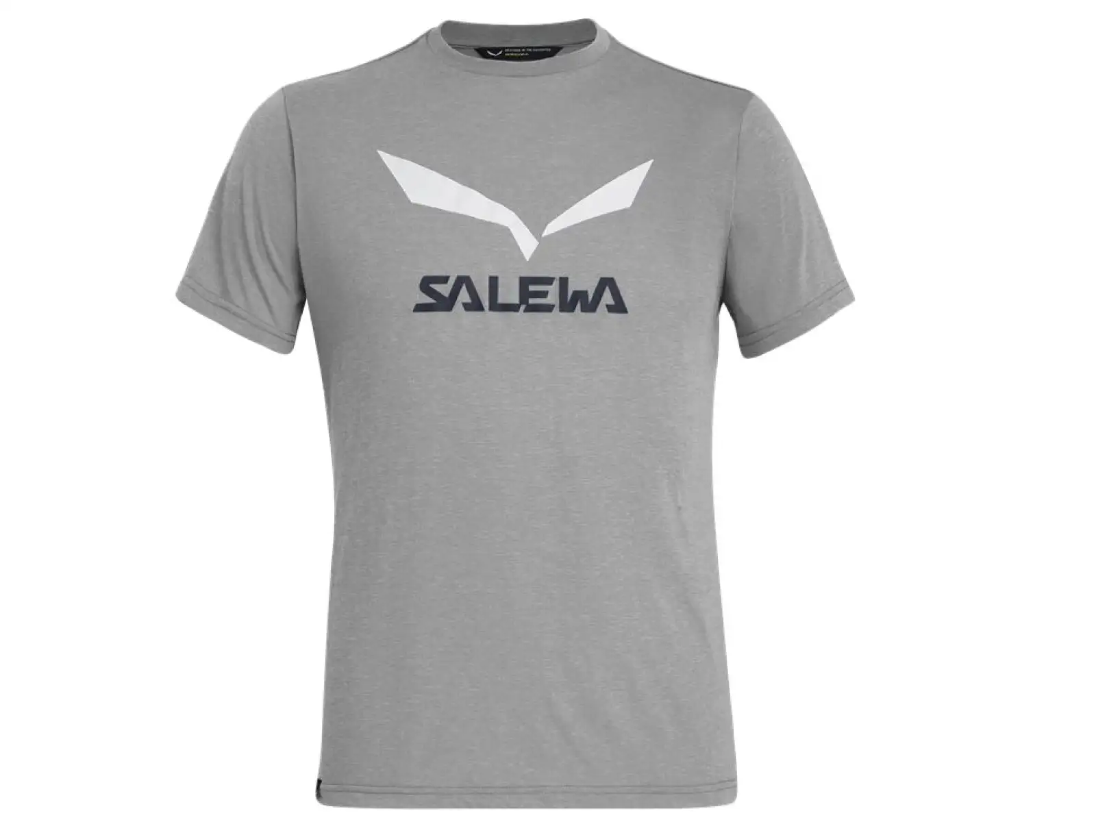 ne Salewa Solidlogo Dry M S/S Tee pánské triko heather grey melange