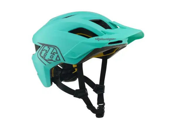 Troy Lee Designs Youth Flowline MIPS dětská přilba Point Charcoal/Real Teal