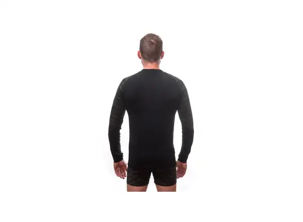 Sensor Merino Impress pánské triko dlouhý rukáv černá/Batik
