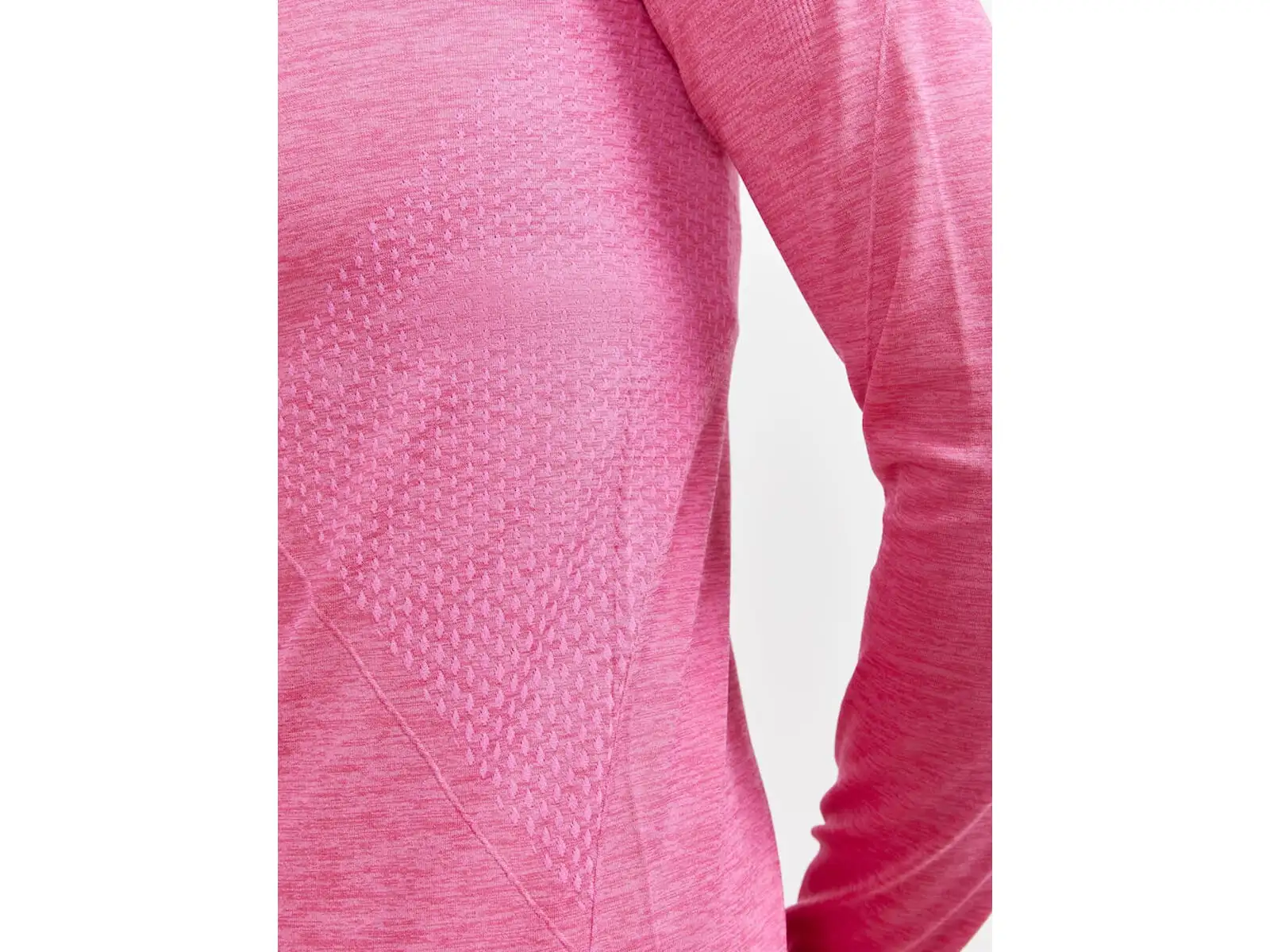 Craft CORE Dry Active Comfort Zip dámské triko dlouhý rukáv růžová