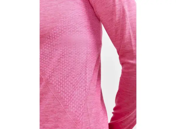 Craft CORE Dry Active Comfort Zip dámské triko dlouhý rukáv růžová