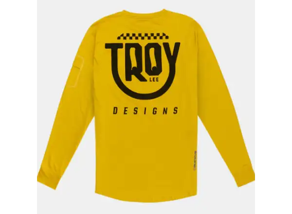Troy Lee Designs Ruckus Ride Tee pánský dres dlouhý rukáv Eyez Safron