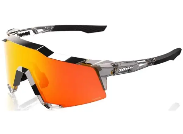 100% Speedcraft sluneční brýle Frozen Silver/HiPER Red Mirror