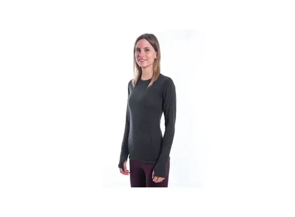Sensor Merino Bold dámské triko dlouhý rukáv Anthracite Gray