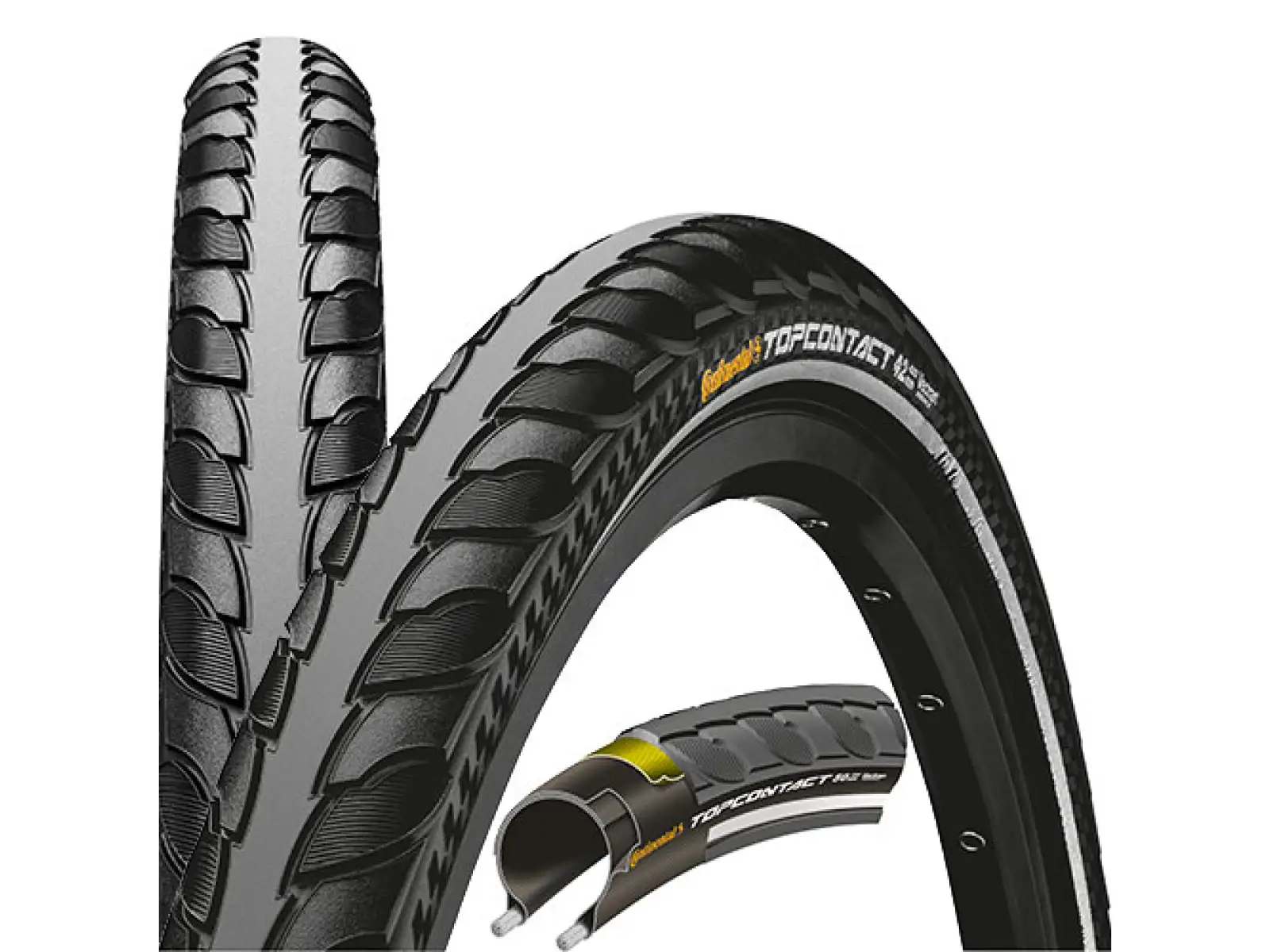 Continental Top Contact II Reflex E-50 28" trekingový plášť kevlar černá