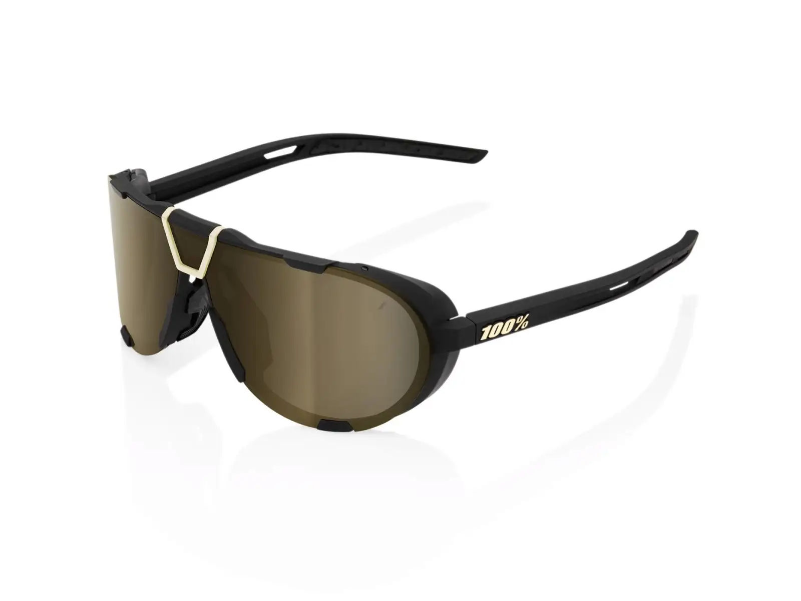 100% Westcraft cyklistické brýle Soft Tact Black/Soft Gold Mirror Lens