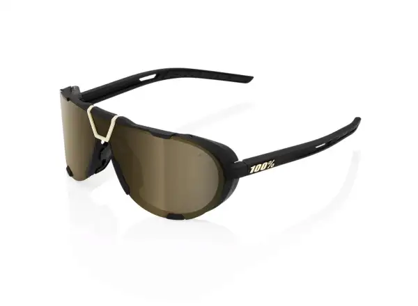 100% Westcraft cyklistické brýle Soft Tact Black/Soft Gold Mirror Lens