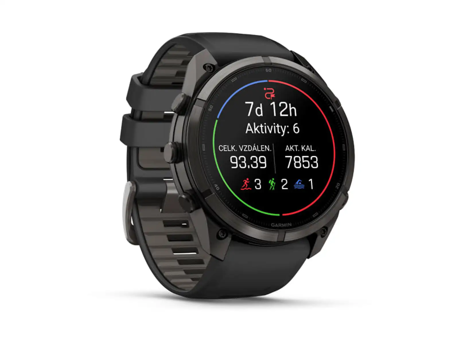 Garmin Fénix 9 Pro inReach 47 mm chytré hodinky Carbon gray DLC Titanium Black/Pebble gray