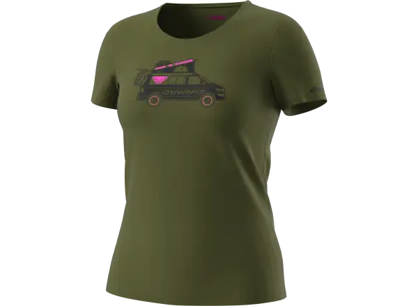 Dynafit Graphic Cotton dámské tričko krátký rukáv Winter Moss/Dynavan