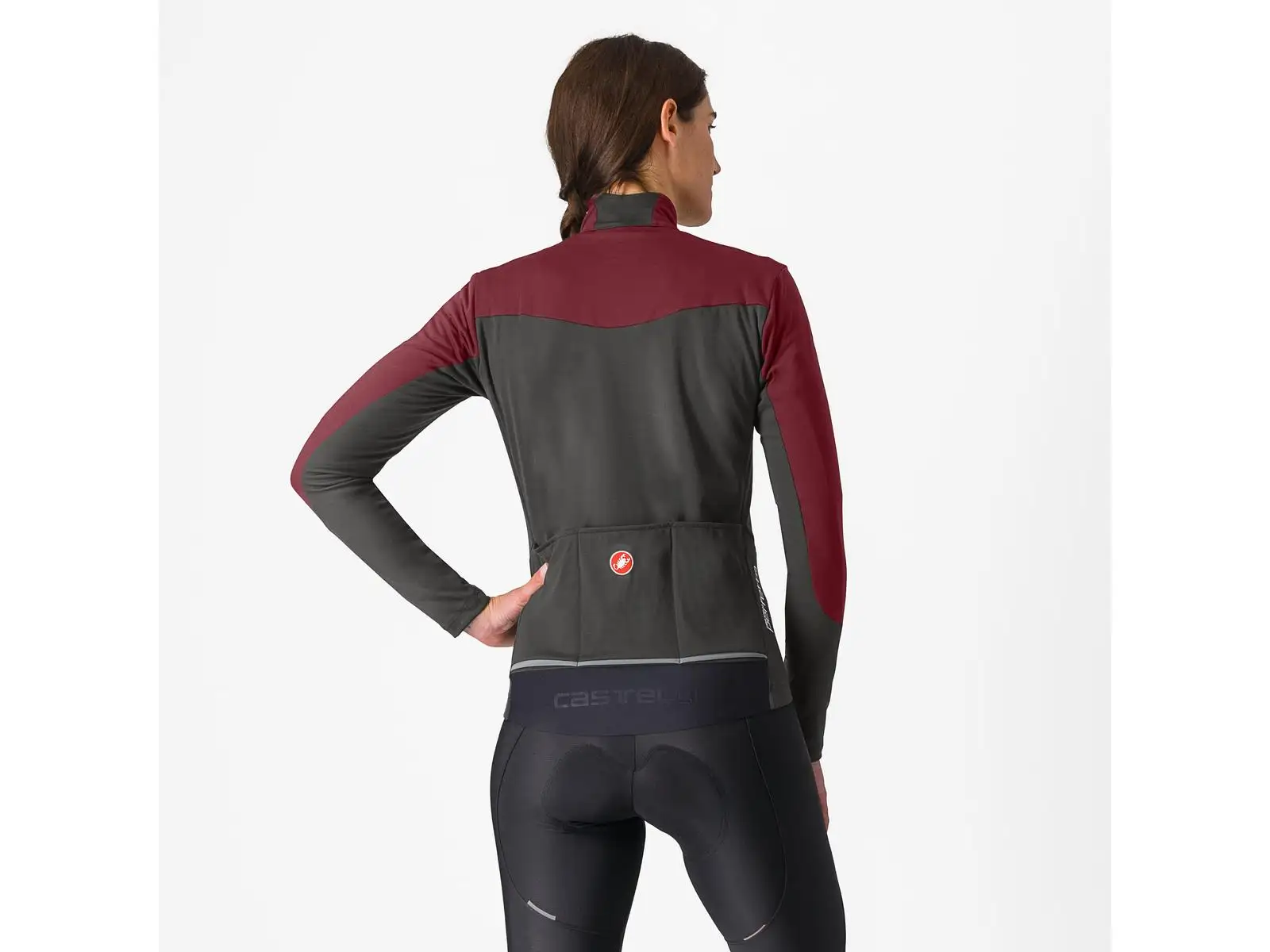 Castelli Perfetto Air dámská bunda Deep Bordeaux/Dark Gray