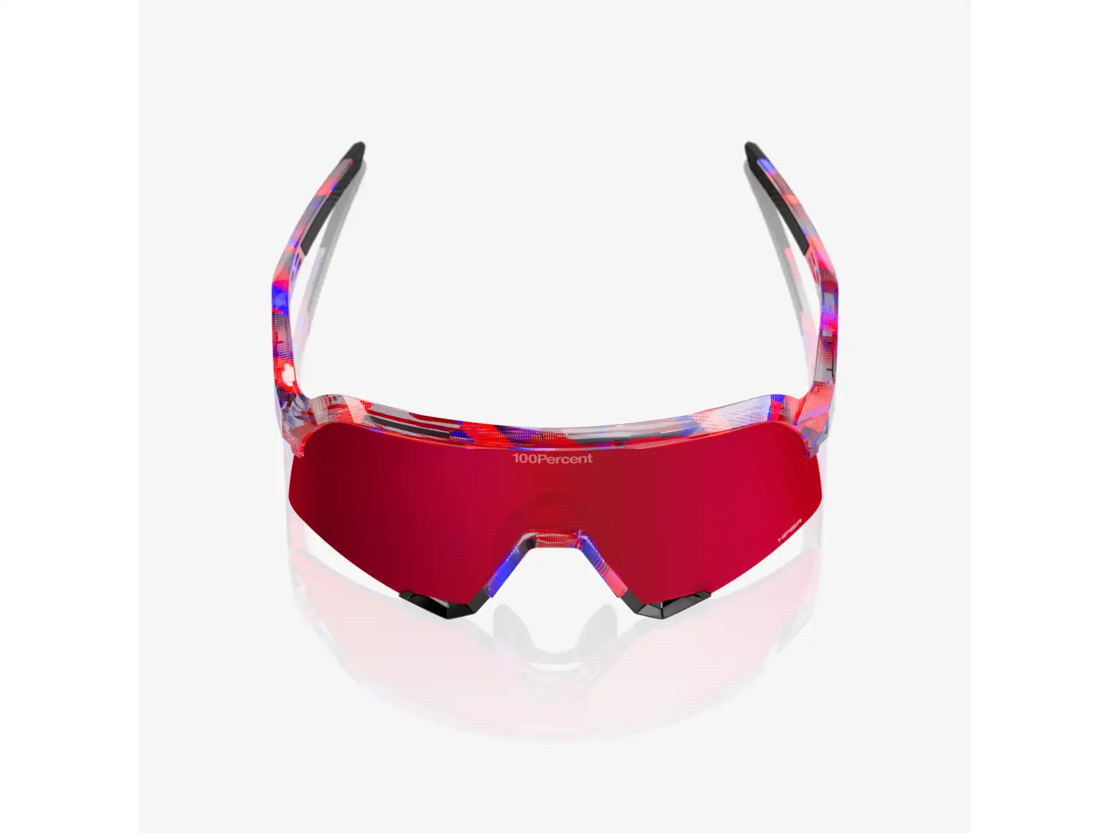 100% S3 brýle FDJ Gloss Translucent Red/Blue/HiPER Fire Red Mirror Lens