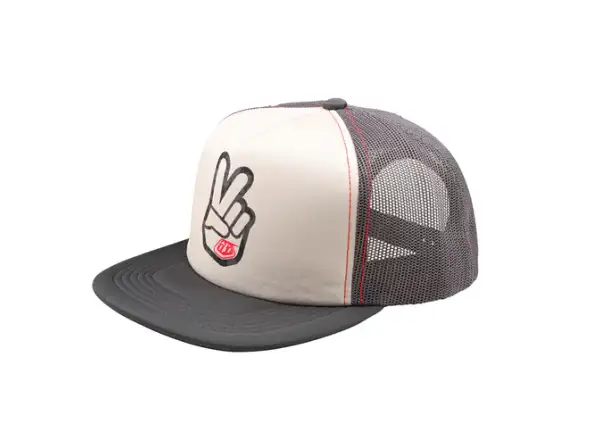 Troy Lee Designs Trucker Snapback Peace Out kšiltovka Vintage White/Carbon