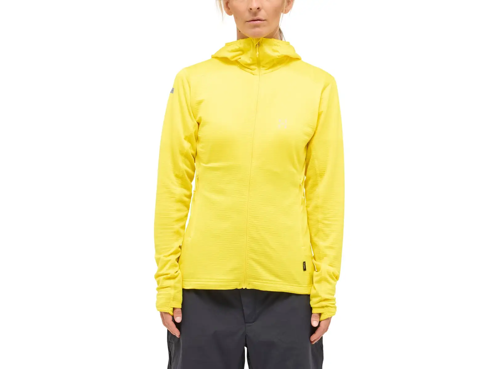 Haglöfs L.I.M Mid Multi Hood dámská mikina s kapucí žlutá