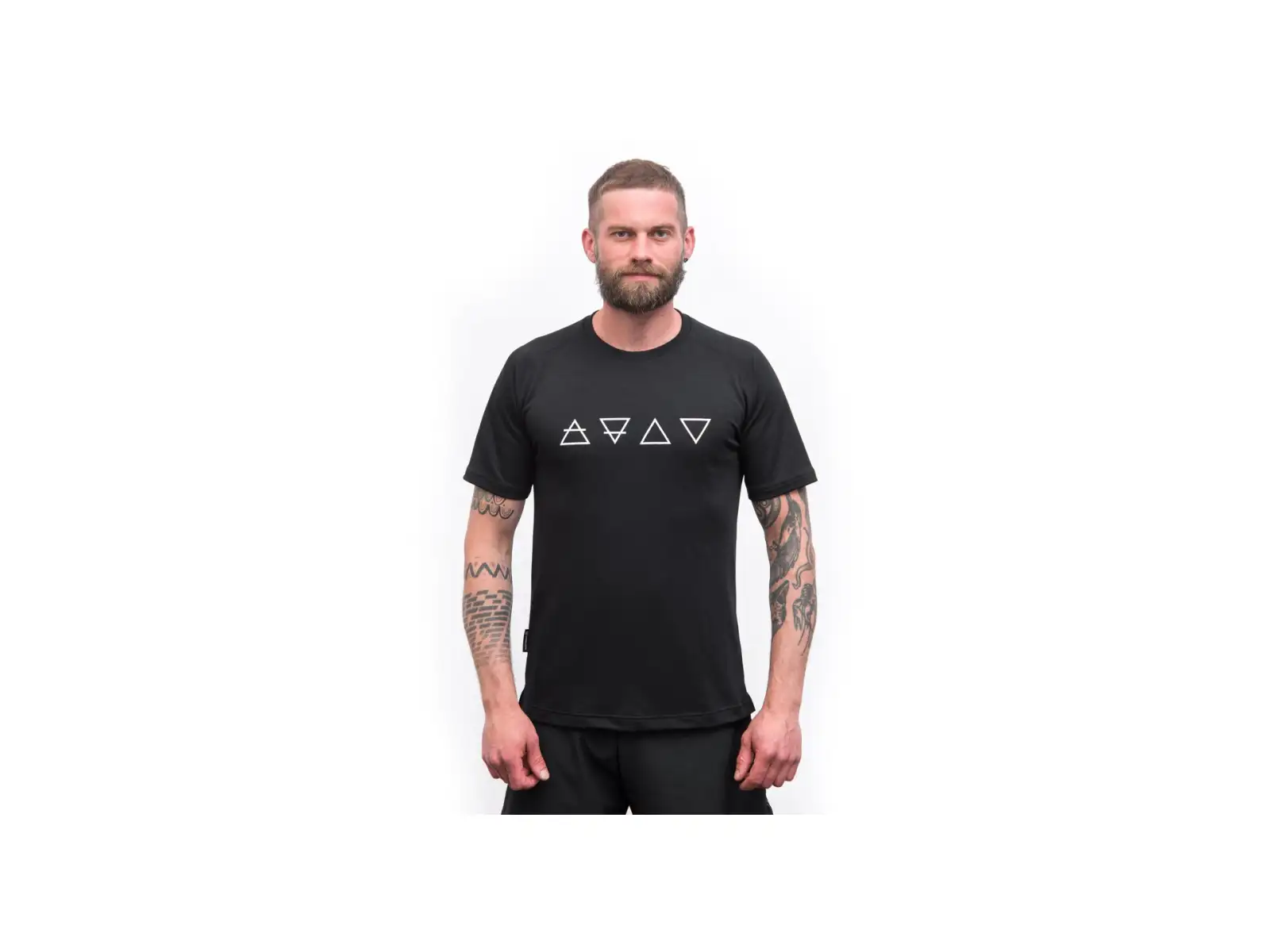 Sensor Merino Blend Elements pánské triko krátký rukáv černé
