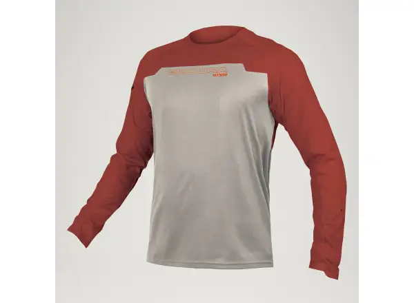 Endura Mt500 Burner L/S pánský dres dlouhý rukáv Brick red
