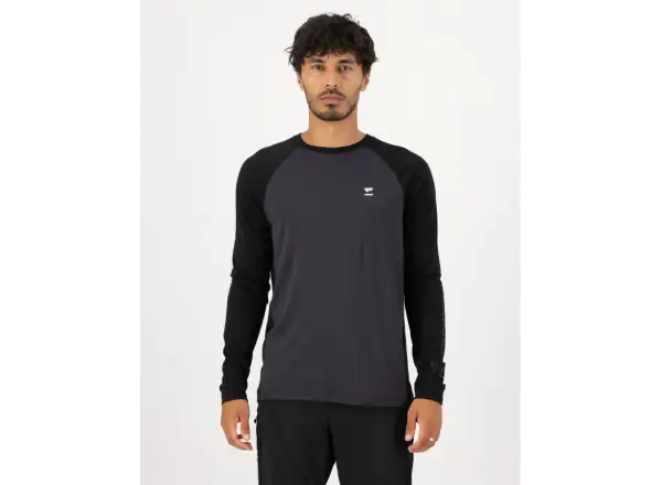 Mons Royale Tarn Merino pánské triko dlouhý rukáv 9 Iron/Black