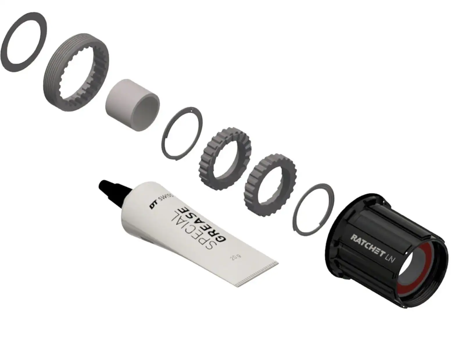 DT SWISS KIT Shimano Road HG 11 - přest. kit nábojů 3pawls na Ratchet LN