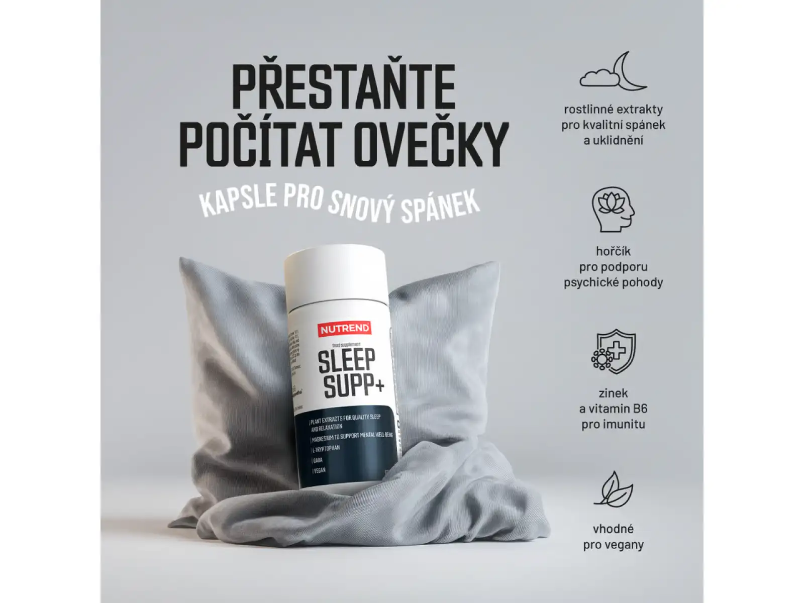 Nutrend Sleep Supp+ podpora spánku 90 kapslí