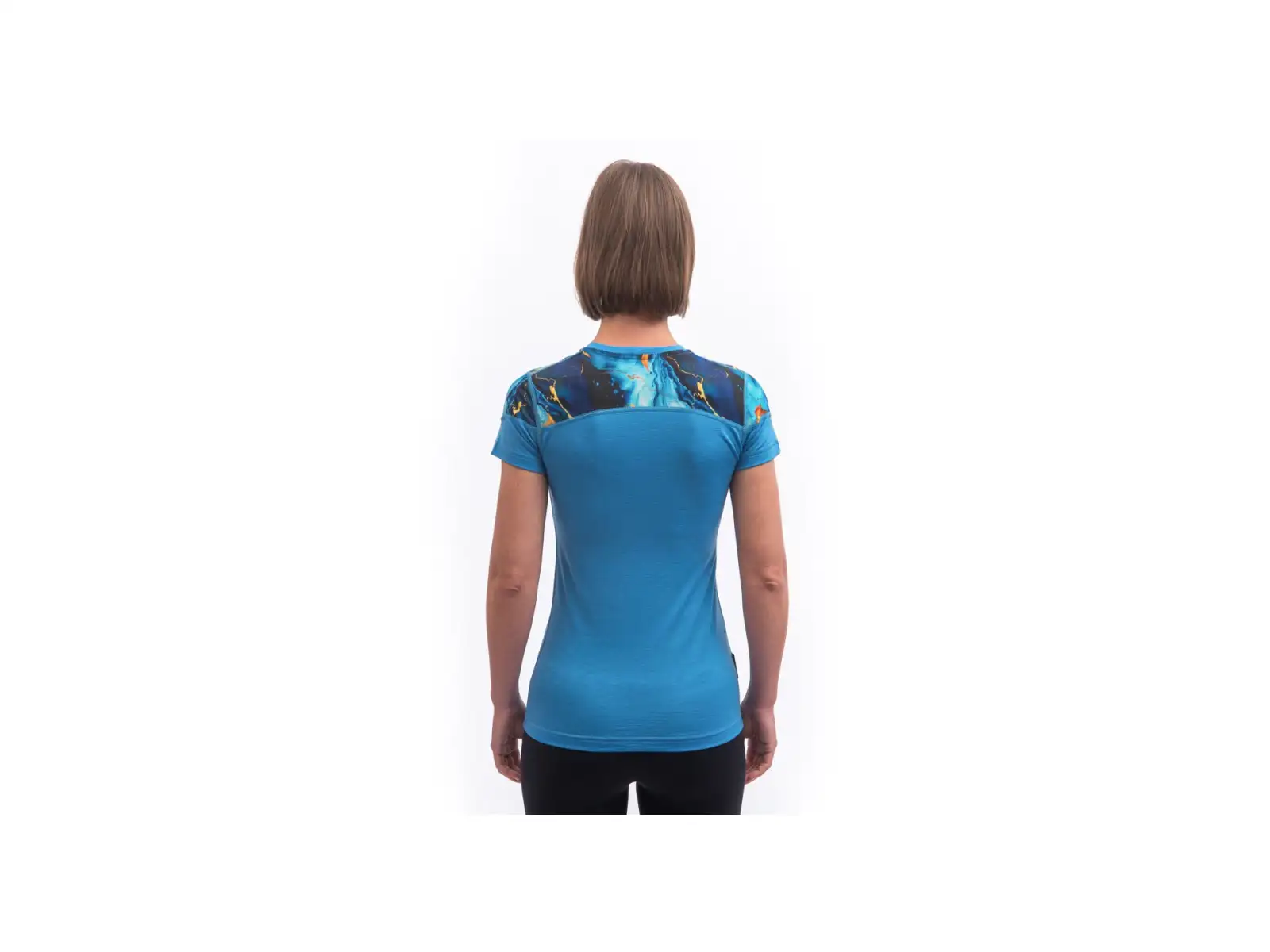 Sensor Merino Impress dámské triko krátký rukáv modrá/Universe