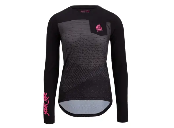 Silvini Ella dámský dres dlouhý rukáv Black/Fuchsia