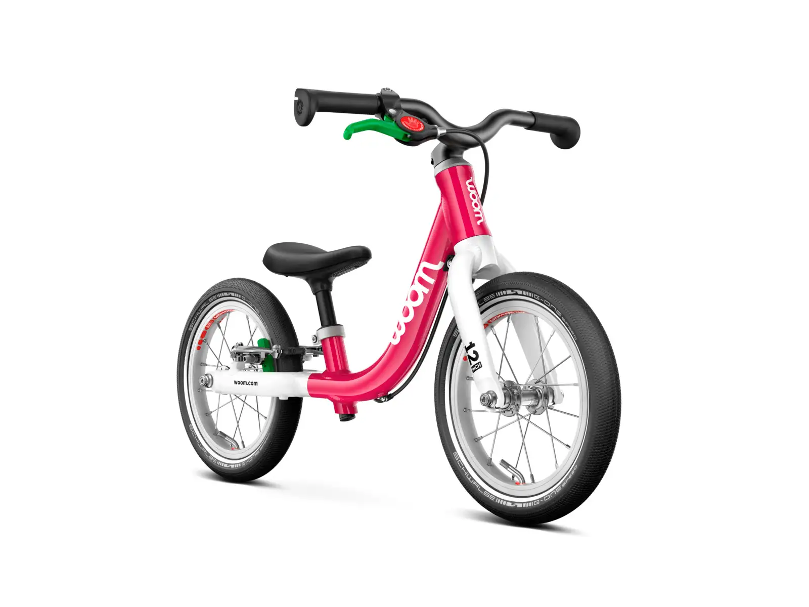 Woom GO 1 Hot Pink 12 dětské odrážedlo