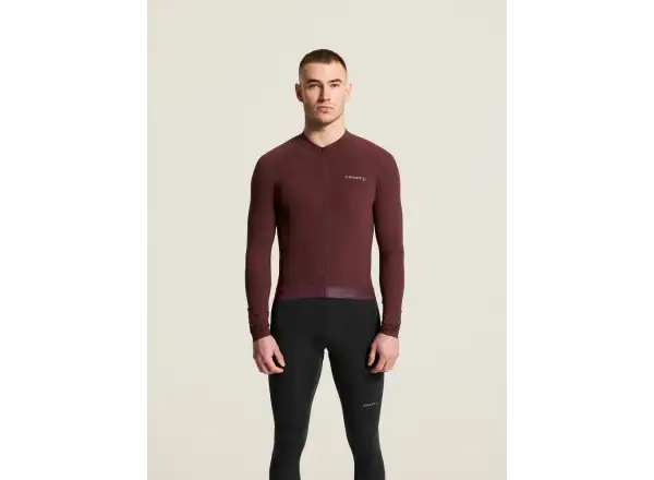 Craft Endur Training pánský dres dlouhý rukáv červená