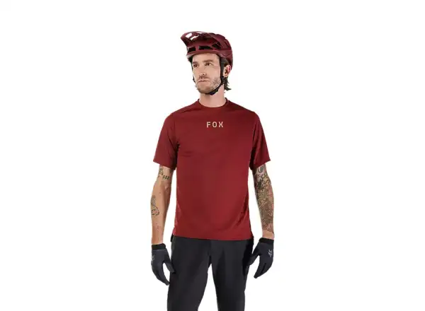 Fox Ranger Wordmark pánský dres krátký rukáv Rust Brown
