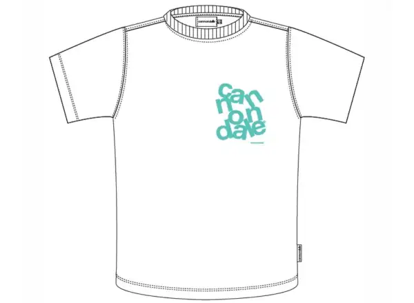 Cannondale Lifestyle pánské triko krátký rukáv White/Turquosie