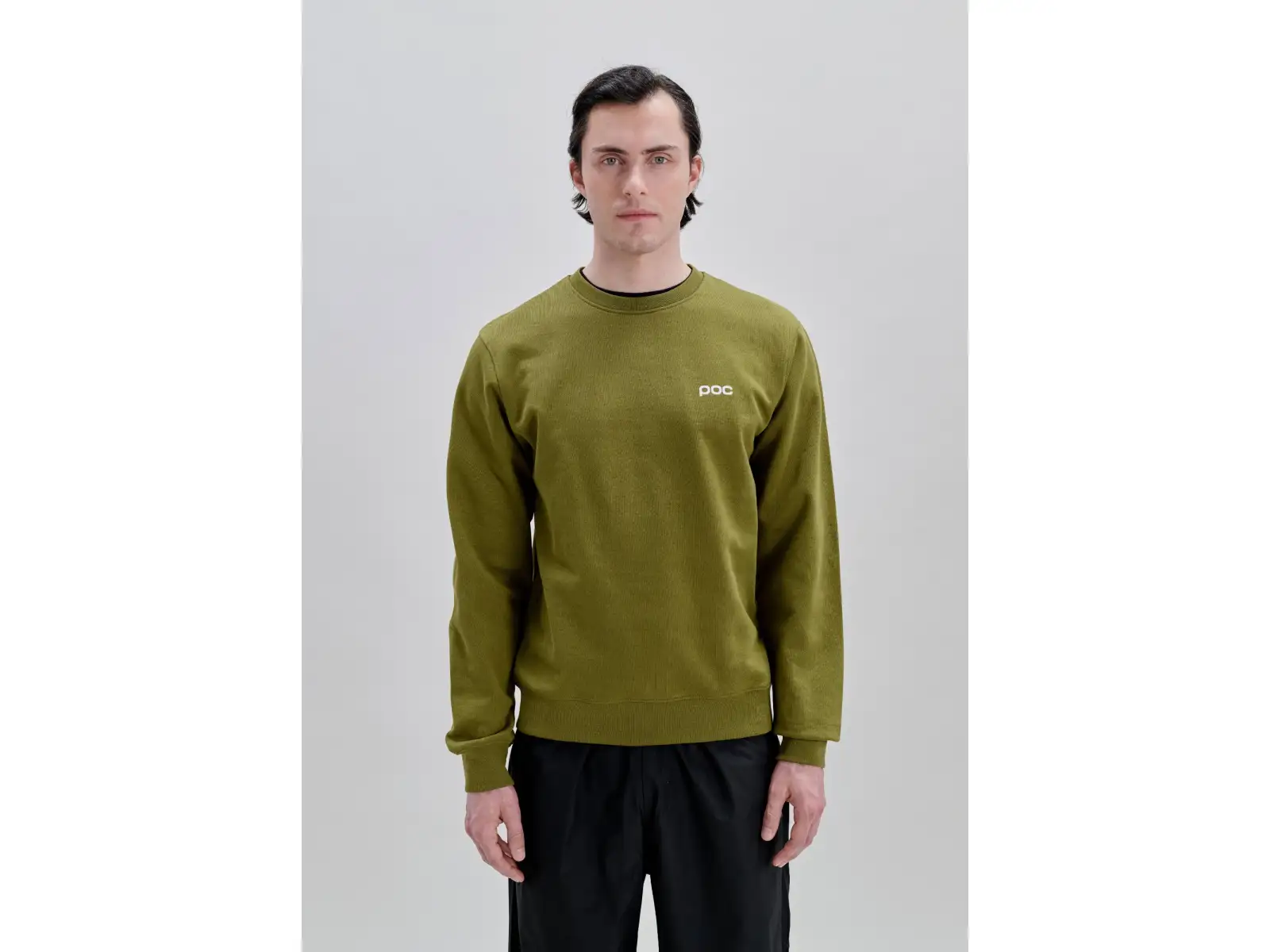POC Crew mikina Olivine Green/Hydrogen White