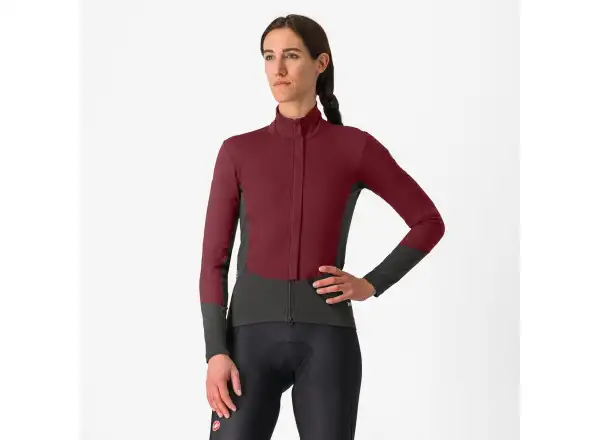 Castelli Perfetto Air dámská bunda Deep Bordeaux/Dark Gray