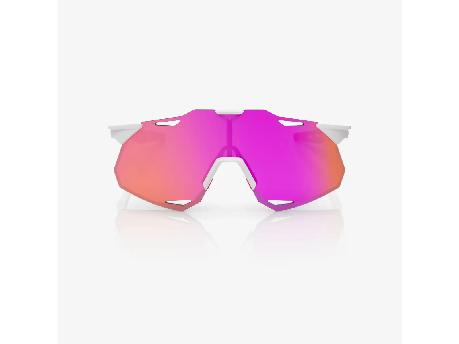 100% Hypercraft XS sportovní brýle Matte White/Pink/HiPER Vital Pink Mirror Lens