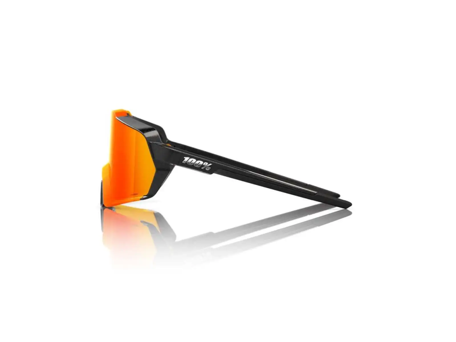 100% Korbin brýle Gloss Metallic Black HiPER Red Multilayer Mirror