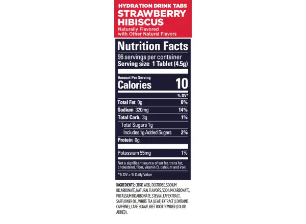 GU Hydration Drink Tabs rozpustné tablety s kofeinem Strawberry Hibiscus 54 g