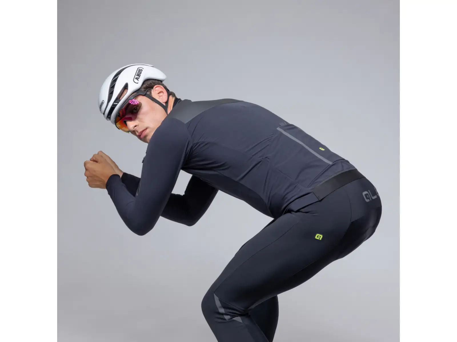 Alé R-EV1 Wool Speed pánská zimní cyklistická bunda Black