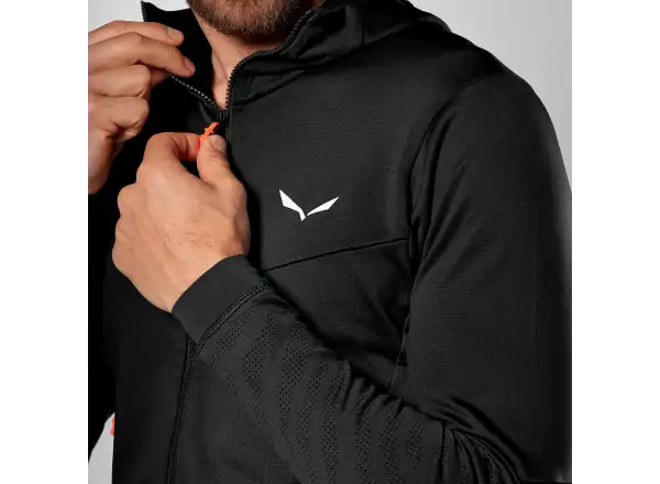 Salewa Sella Crevasse Hooded pánská mikina Black Out