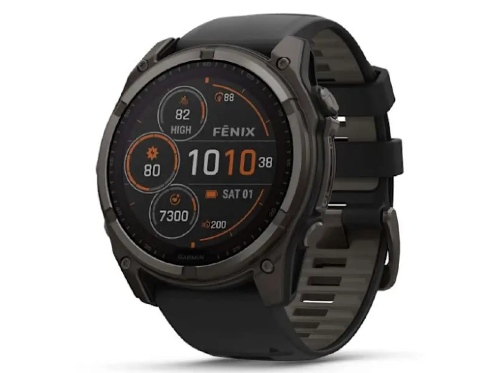 Garmin fenix 8 - 51 mm Solar Sapphire chytré hodinky Carbon DLC Titanium Black/Pebble Gray