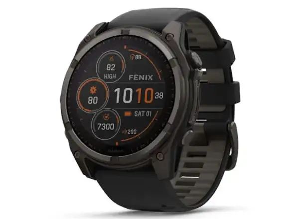 Garmin fenix 8 - 51 mm Solar Sapphire chytré hodinky Carbon DLC Titanium Black/Pebble Gray