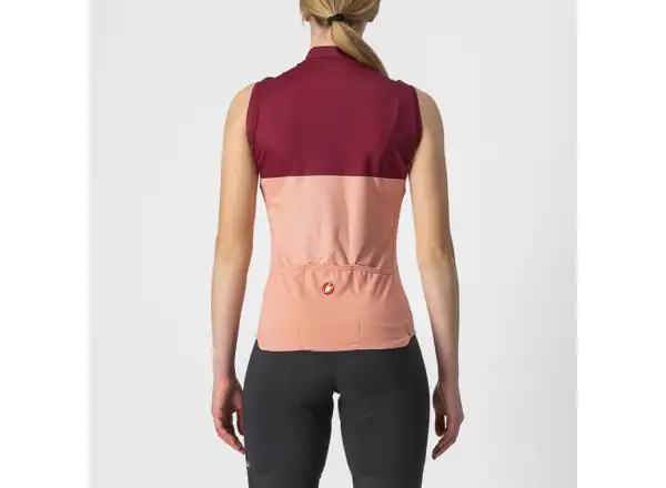Castelli Velocissima dámský dres bez rukávů blush/bordeaux