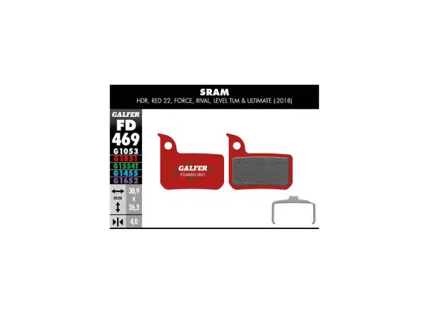 Galfer FD469 Advanced brzdové destičky pro Sram HRD, Red, Force, Rival