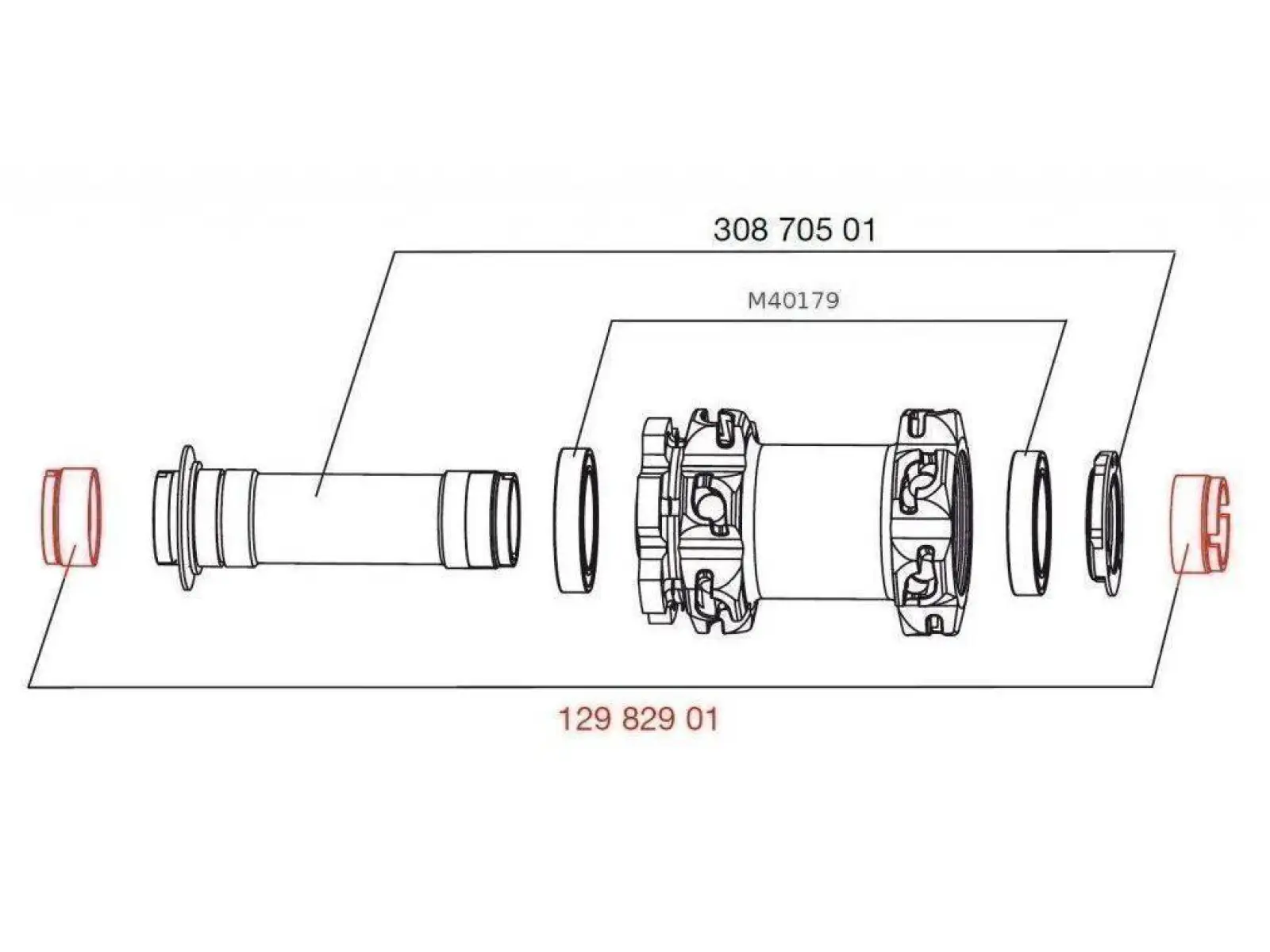 Mavic koncovky přední osy 20x110 mm - 12982901