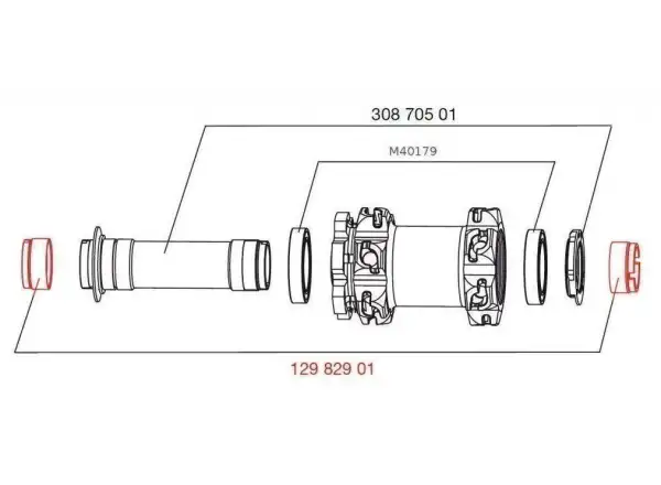 Mavic koncovky přední osy 20x110 mm - 12982901
