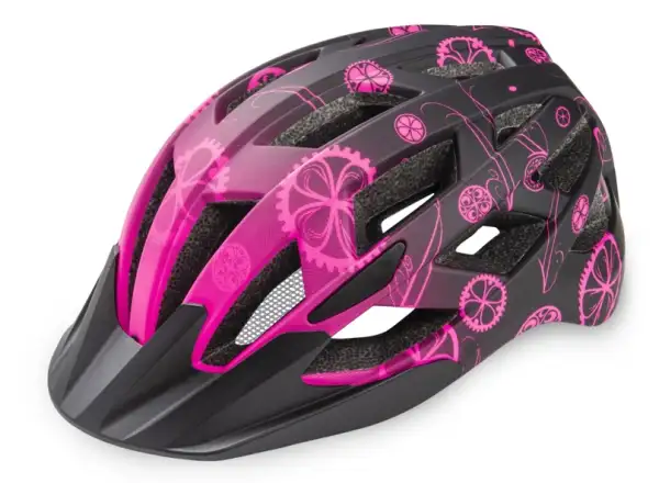 R2 Lumen Junior dětská cyklistická přilba růžová/černá/matná