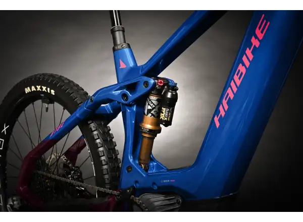 Haibike Hybe 11 Blue/Magenta/Pink celoodpružené elektrokolo
