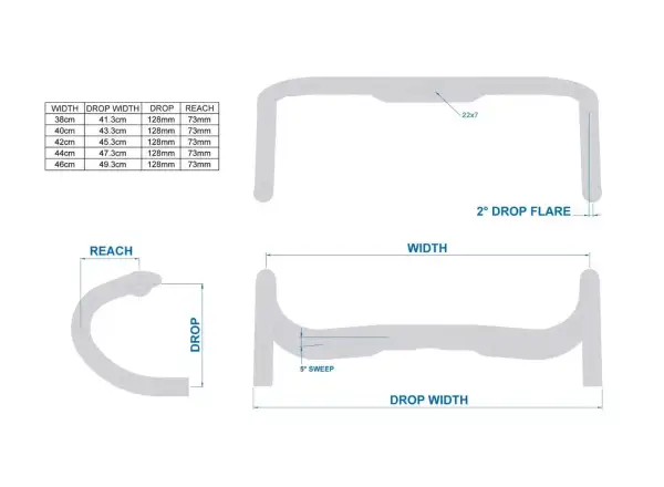 Ritchey Comp Streem Internal Routing BB Black 38 řidítka