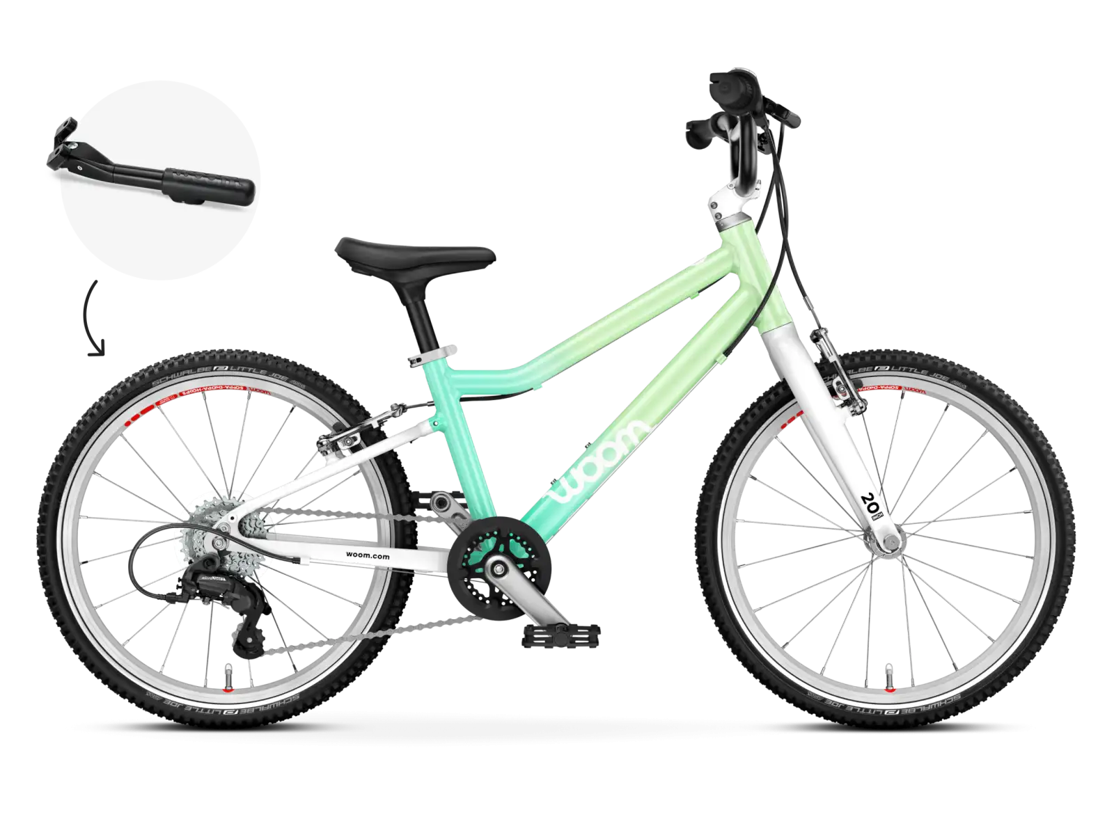 Woom GO 4 dětské kolo 20 Spearmint Crush Limited