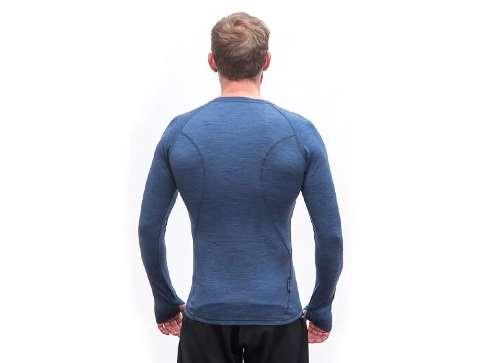 Sensor Merino Bold pánské triko dlouhý rukáv Cool Blue